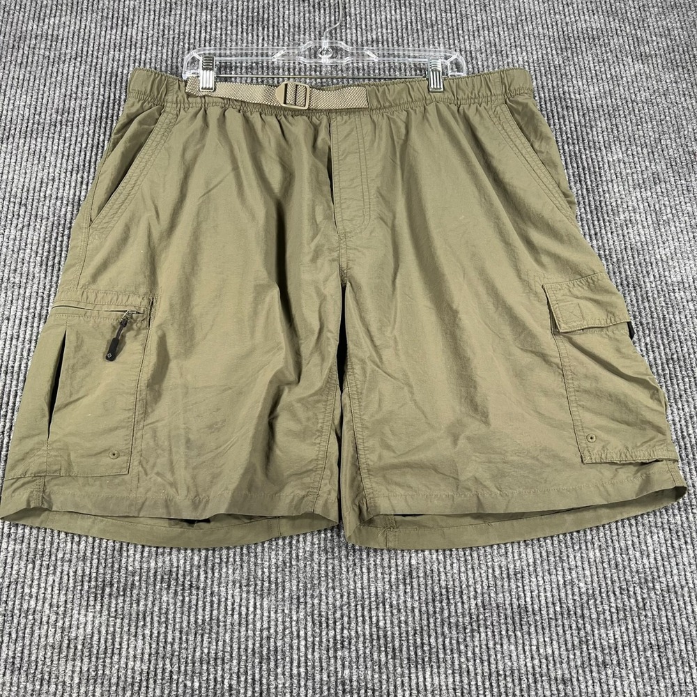 Columbia Shorts Mens XL Extra Large Green Outdoor Hiking Casual Cargo 9"‎ Inseam